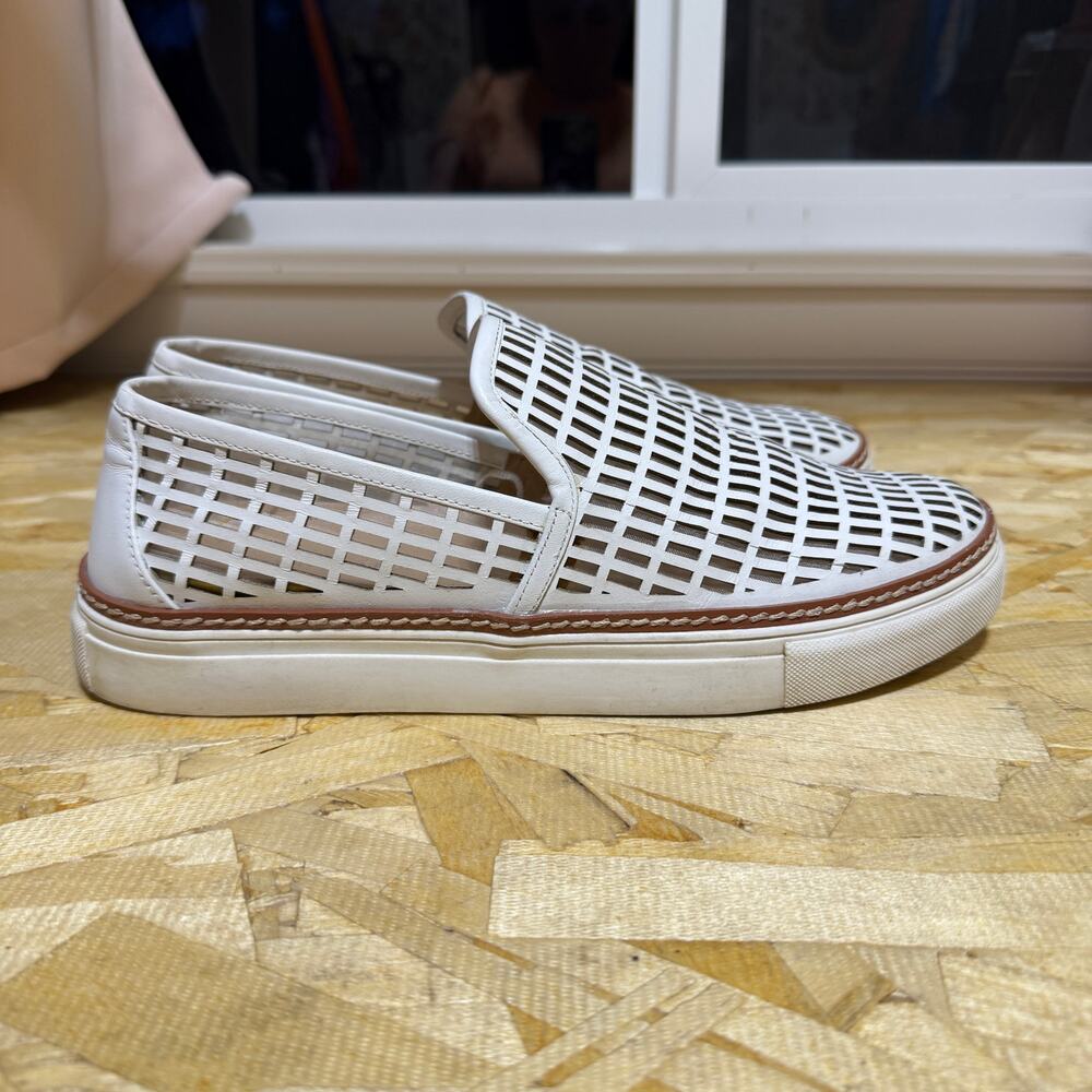 Antonio Melani Slip On Leather Cut Out Slip On Loafers Size 9